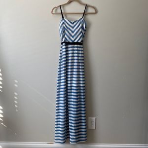 Ya Los Angeles Striped Maxi Dress NWT